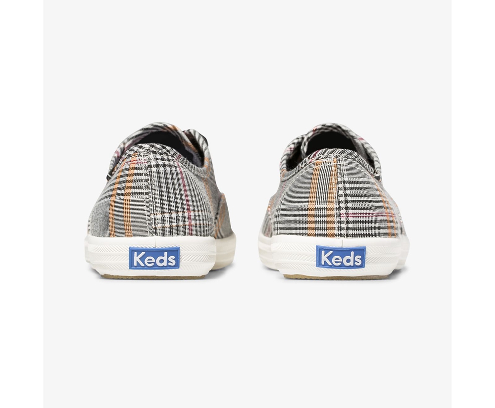 Womens Keds Sneakers - Champion Plaid - Black/Multicolor - 9038-POVCQ